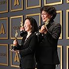 Bong Joon Ho and Kwak Sin-ae at an event for The Oscars (2020)