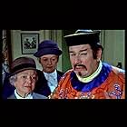 Peter Ustinov, Helen Hayes, and Joan Sims in One of Our Dinosaurs Is Missing (1975)