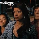 Ivonne Coll, Andrea Navedo, and Gina Rodriguez in Jane the Virgin (2014)