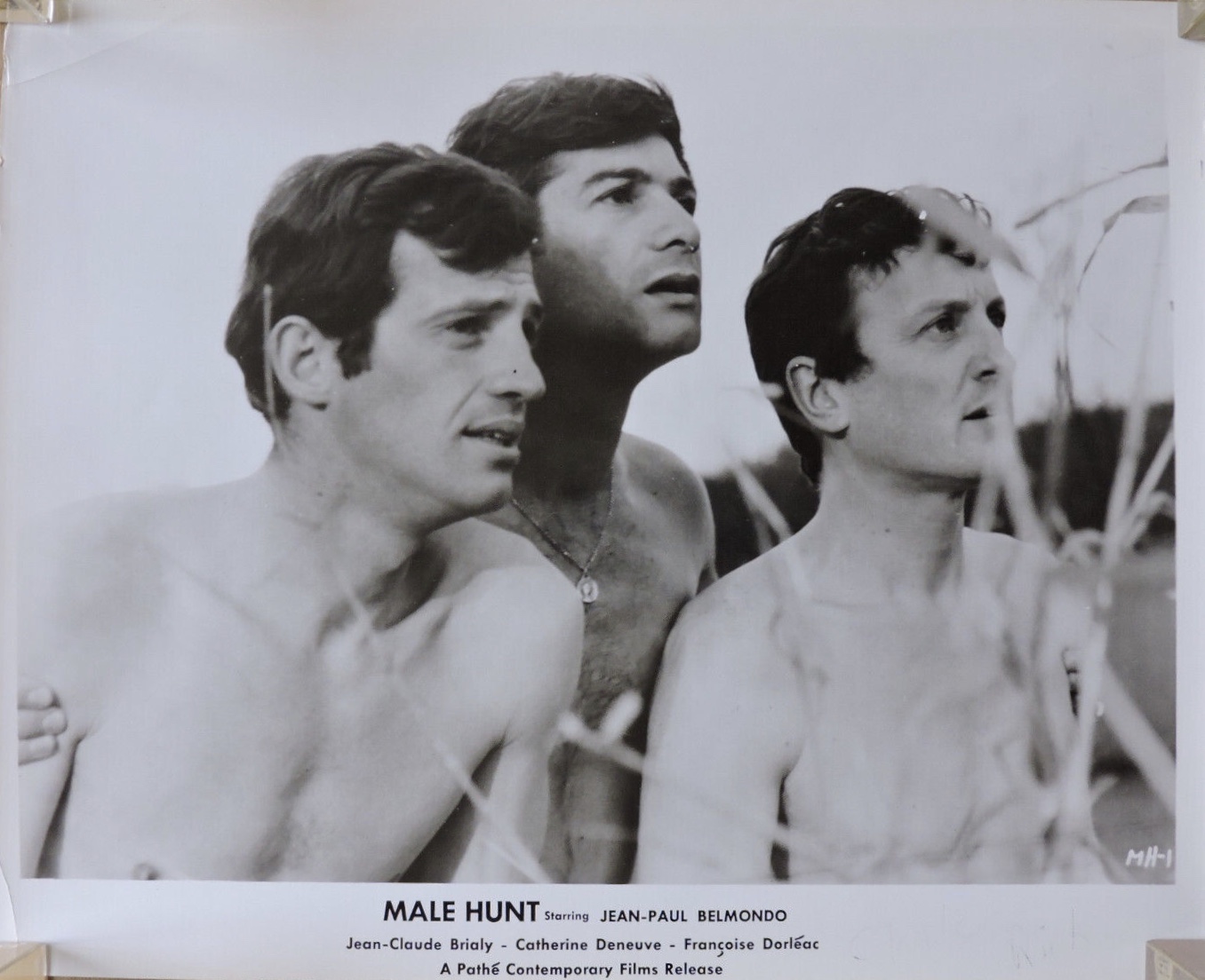 Jean-Paul Belmondo, Jean-Claude Brialy, and Claude Rich in Male Hunt (1964)
