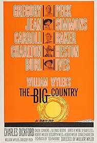 Charlton Heston, Gregory Peck, Jean Simmons, Carroll Baker, and Burl Ives in The Big Country (1958)