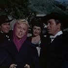 Doris Day, Philip Carey, Howard Keel, and Allyn Ann McLerie in Calamity Jane (1953)