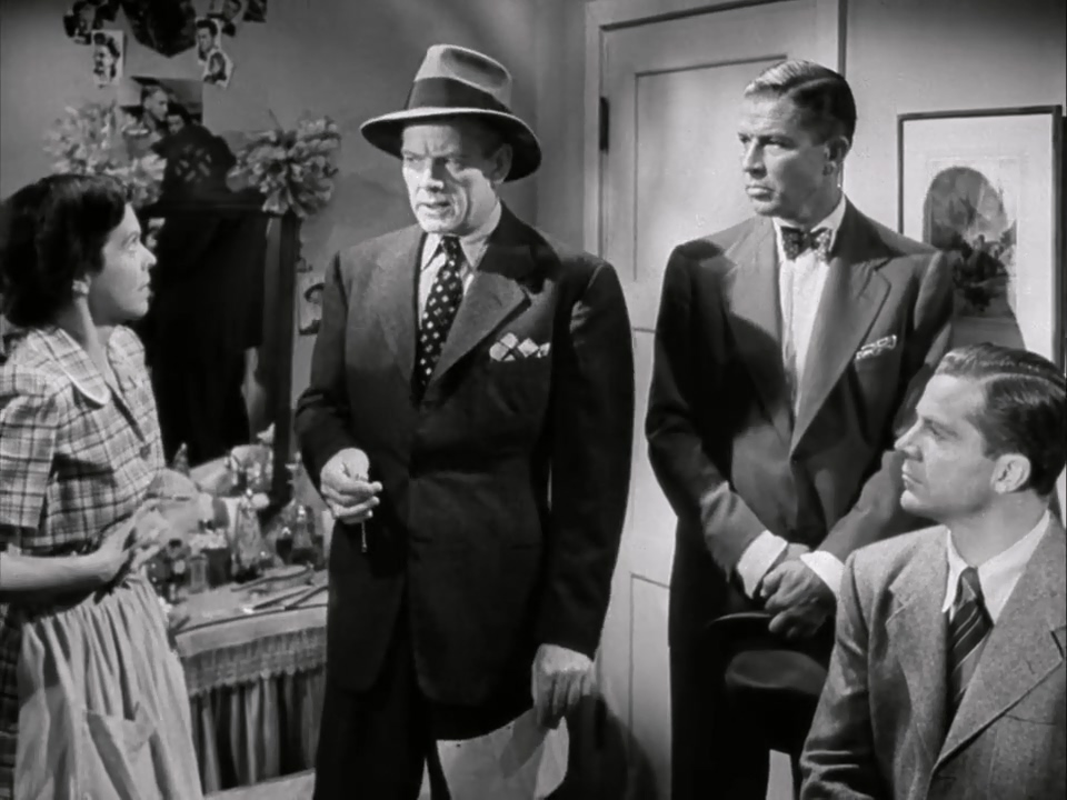 Dana Andrews, Charles Bickford, Dorothy Adams, and Bruce Cabot in Fallen Angel (1945)