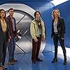 Rose Byrne, Nicholas Hoult, Lucas Till, and Jennifer Lawrence in X-Men: Apocalypse (2016)