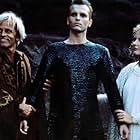 Klaus Kinski, Miguel Bosé, and Maria Lamor in Star Knight (1985)