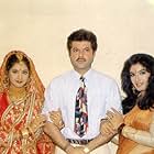 Divya Bharti, Anil Kapoor, and Raveena Tandon in Laadla (1994)