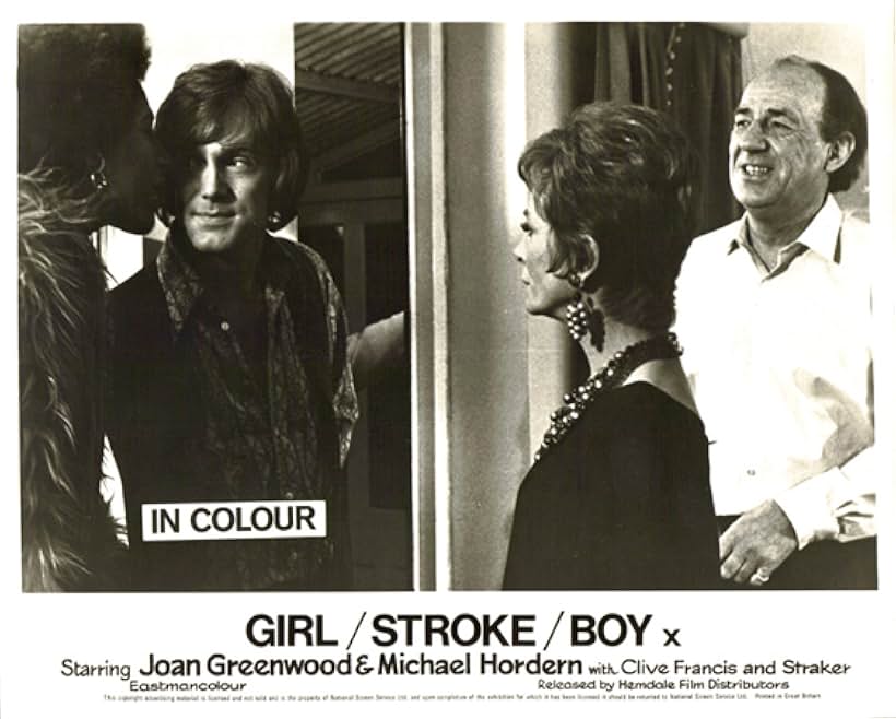 Clive Francis, Joan Greenwood, Michael Hordern, and Peter Straker in Girl Stroke Boy (1971)