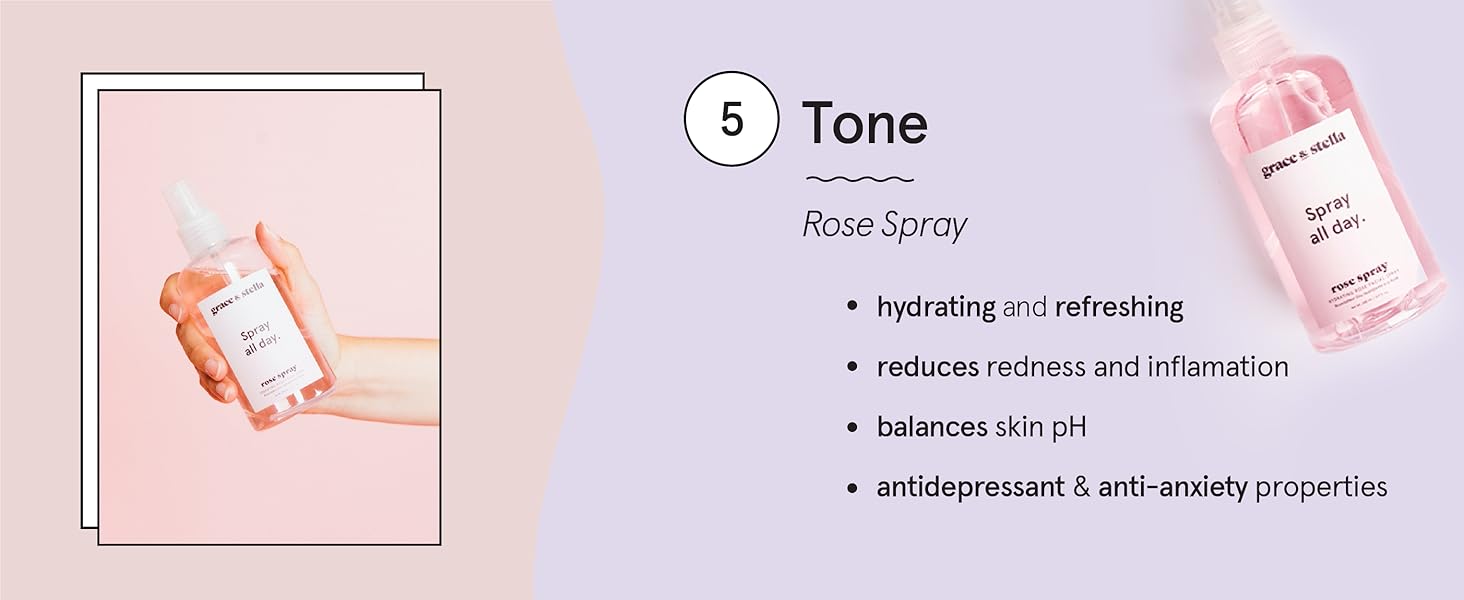 Step 5: Last but not the least, tone up the mood with our refreshing and calming rose spray