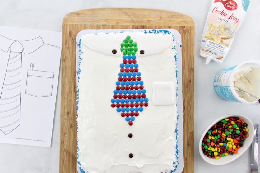 a shirt and tie cake for fathers day