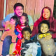 Samantha Casiano with her husband and 4 children.