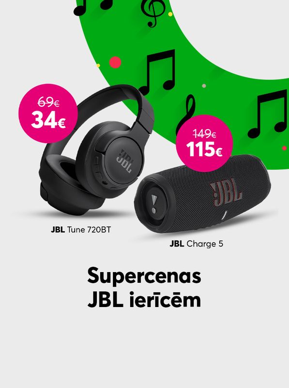 Supercenas JBL ierīcēm ar iespaidīgām atlaidēm