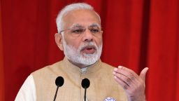 Indias Prime Minister Narendra Modi speaks during a joint press conference with Singapore's Prime Minister Lee Hsien Loong at the Istana presidential palace in Singapore on June 1, 2018. (Photo by ROSLAN RAHMAN / AFP)        (Photo credit should read ROSLAN RAHMAN/AFP/Getty Images)