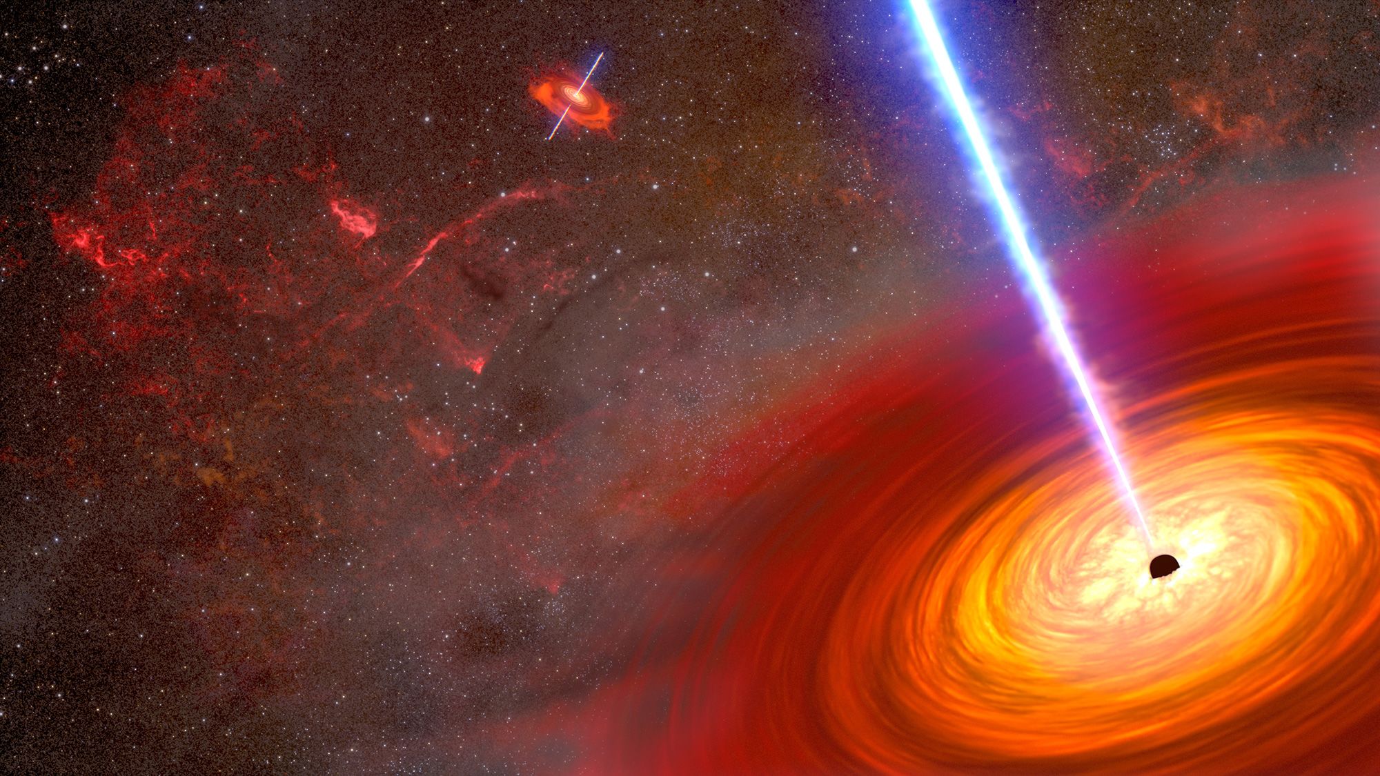 A pair of merging black holes