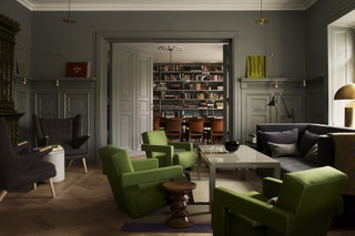Lounge area at Ett Hem hotel in Stockholm Sweden