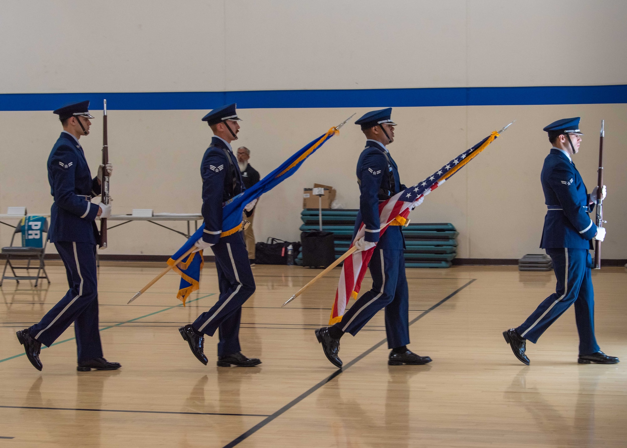 The Sexual Assault Prevention and Response office host an Air Force versus Army basketball tournament at Joint Base Lewis-McChord, Washington, April 18, 2024. SAPR hosted the event to raise awareness and recognize Sexual Assault Awareness and Prevention Month.