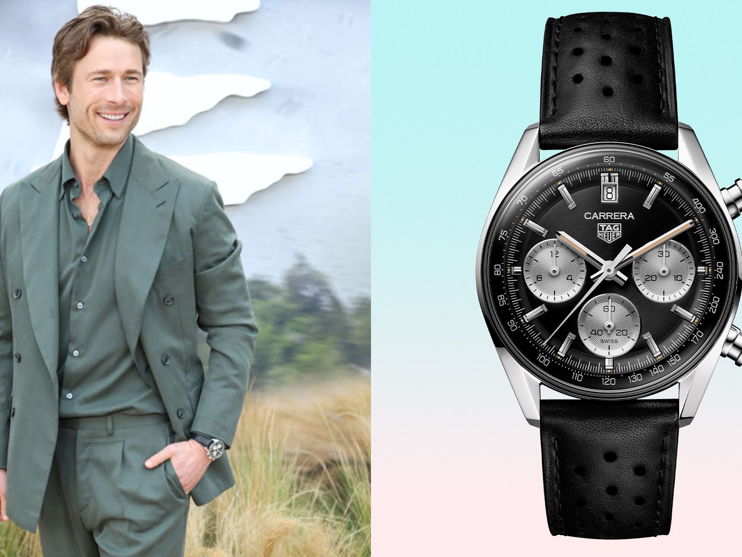 Glen Powell Wore an Action-Hero-Worthy Tag Heuer to the Twisters Premiere