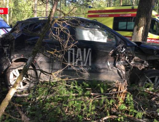 Водитель госпитализирован в результате ДТП в Псковском районе