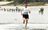 Fabien Beurel a remporté le trail des Ebihens, dimanche. (Photo Joël Galiot)