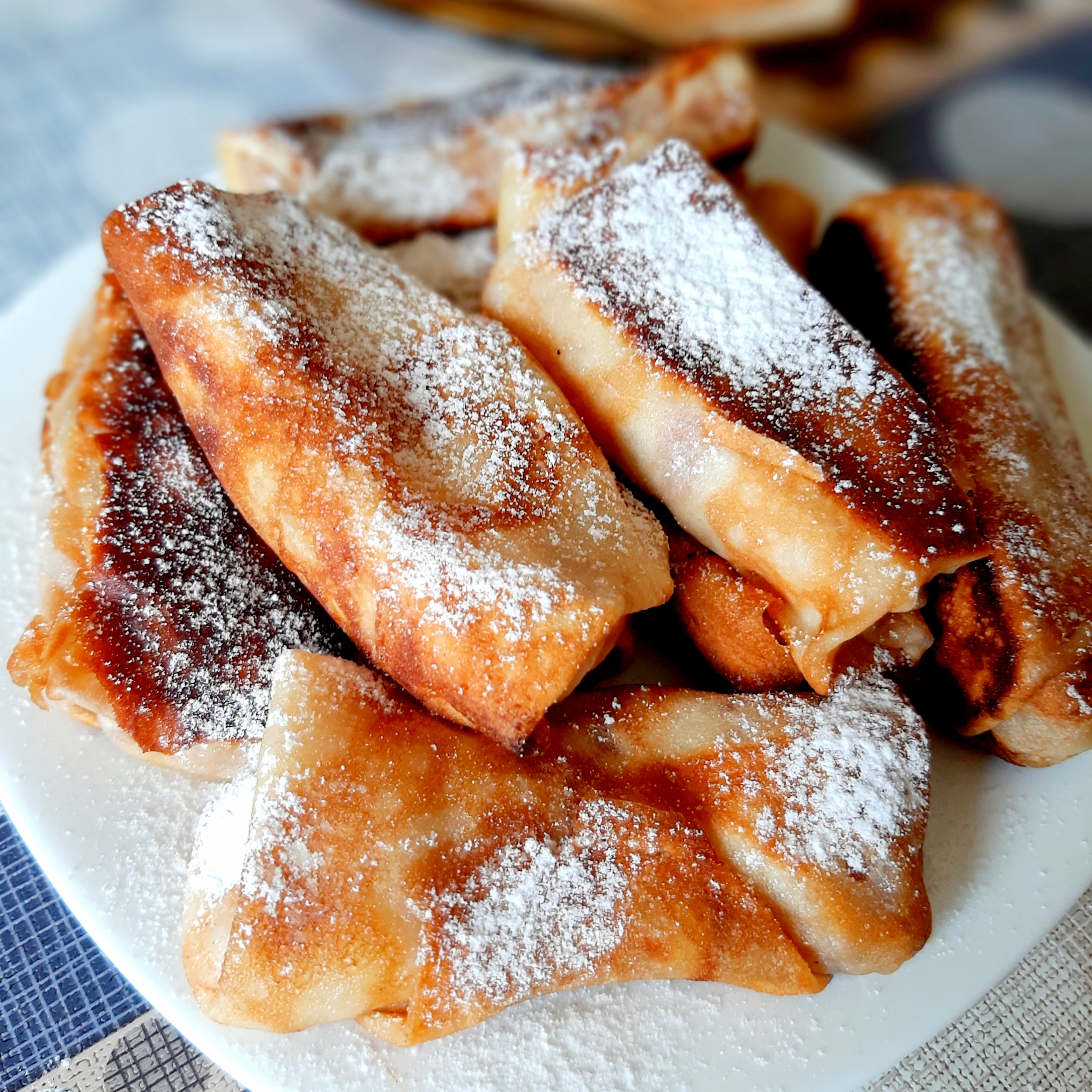 Блинчики фаршированные яблоками с корицей🍏