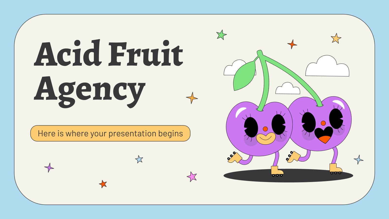 Acid Fruit Agency presentation template 