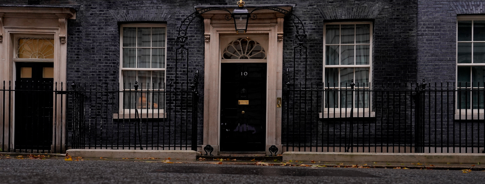 Statsministerboligen i 10 Downing Street i London. 