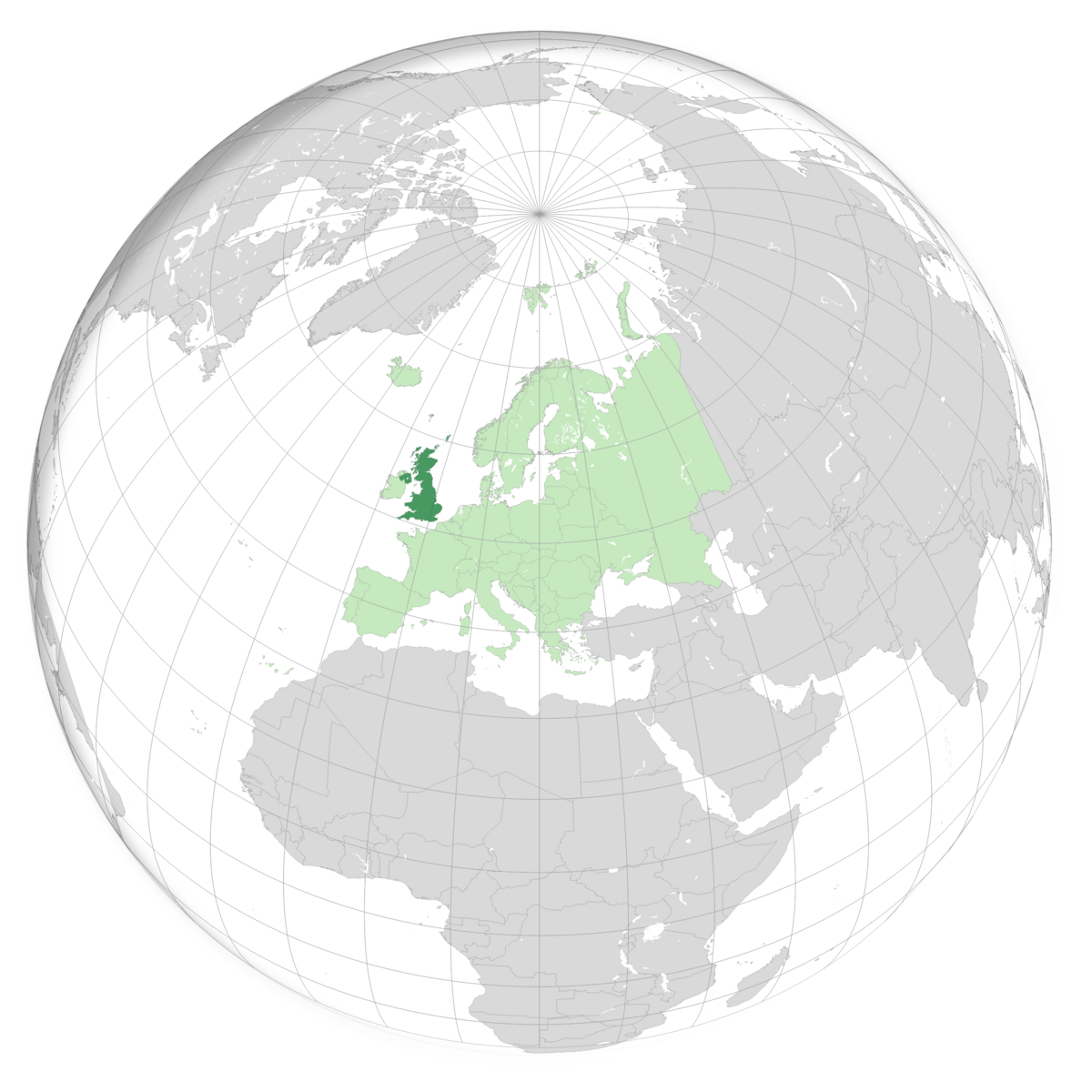 plassering av Storbritannia på jordkloden. Kart