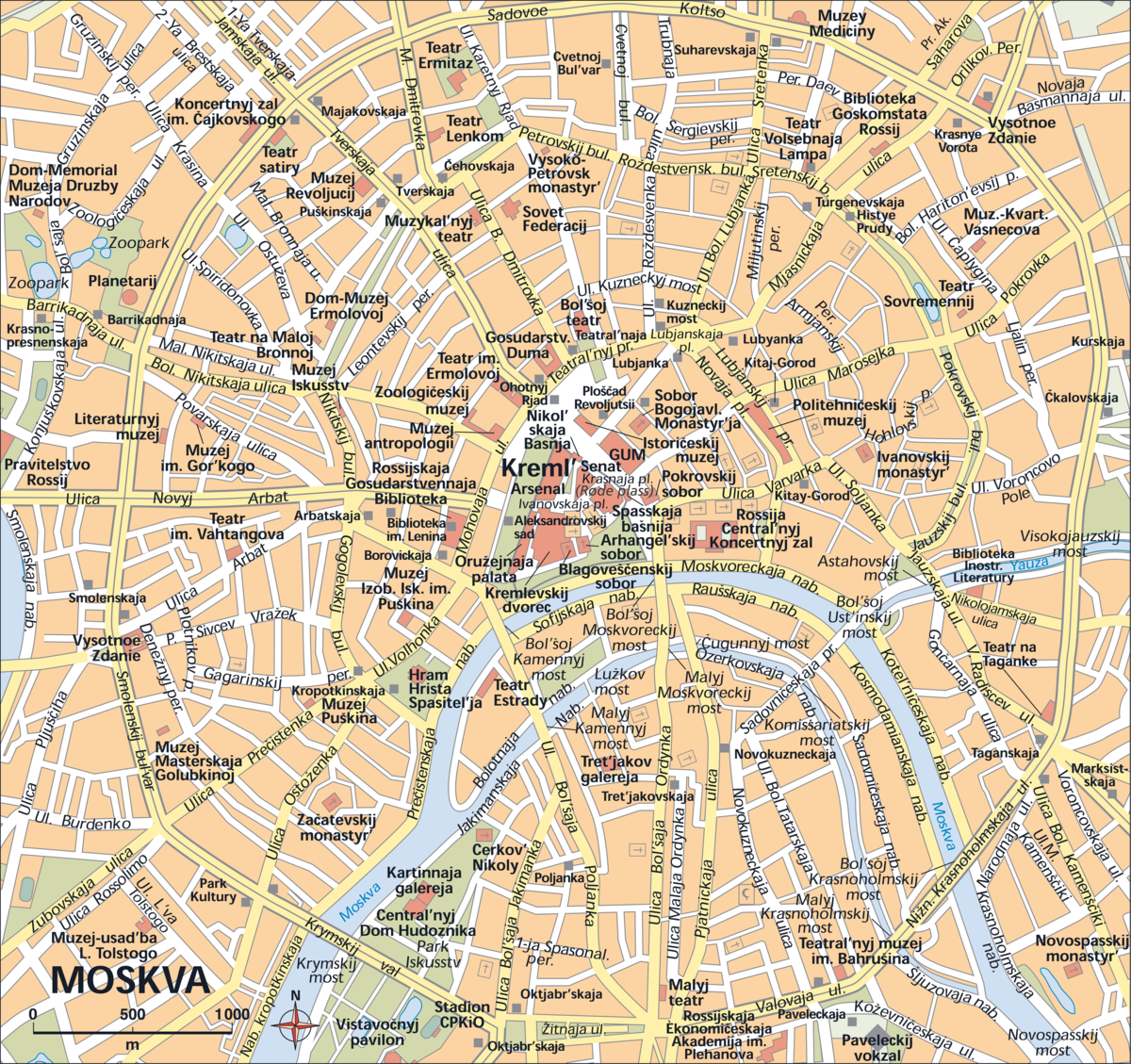 Moskva (sentrumskart)