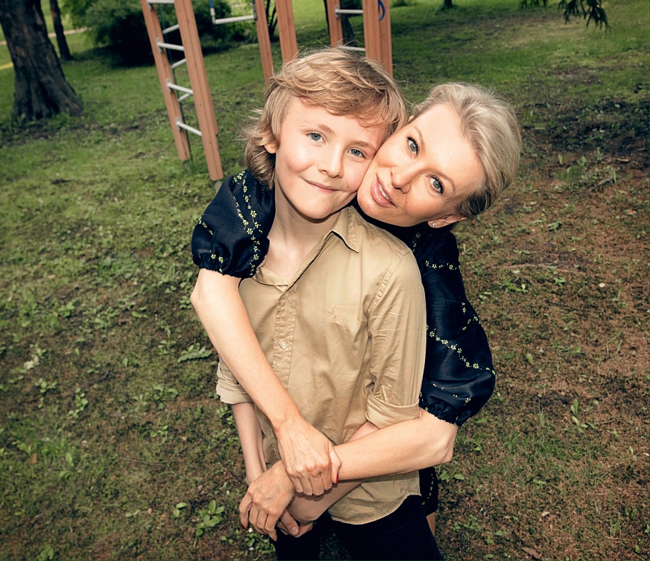 Виктория Борисевич с сыном Максимом