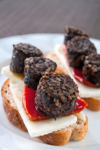 tapa de morcilla de Burgos en la ciudad de Burgos