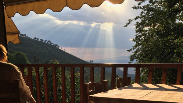 Schönster Ort der Welt: Terrasse der Taverne in Thasos