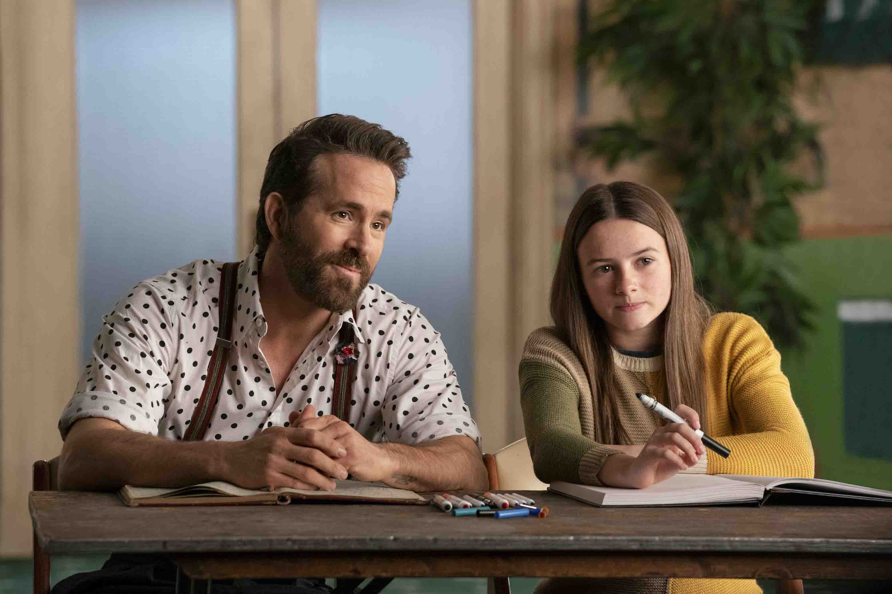 Ryan Reynolds and Cailey Flemming in IF 