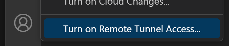 Turn on Remote Tunnel Access