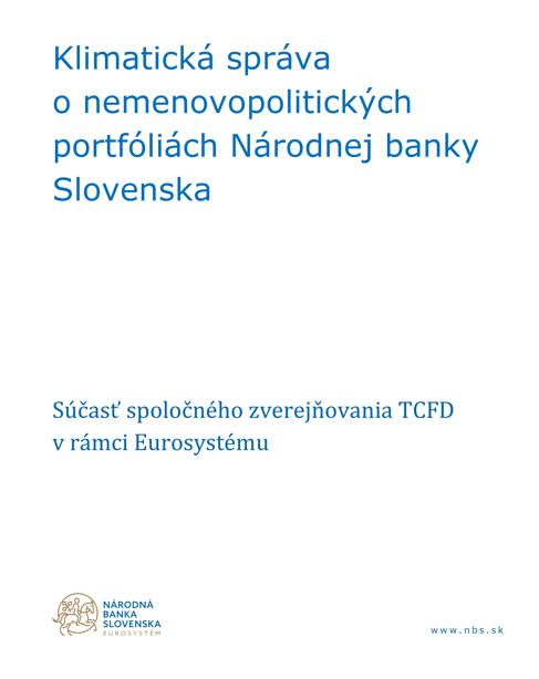 Publikácie, Klimatická správa o nemenovopolitickom portfóliu NBS