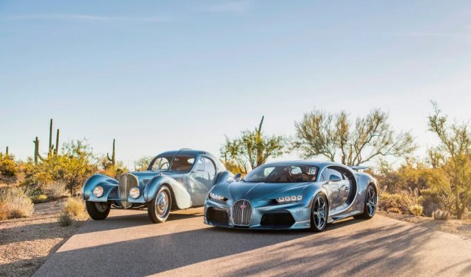 Уникальный гиперкар Bugatti Chiron в качестве подарка для 70-летней американки (26 фото)