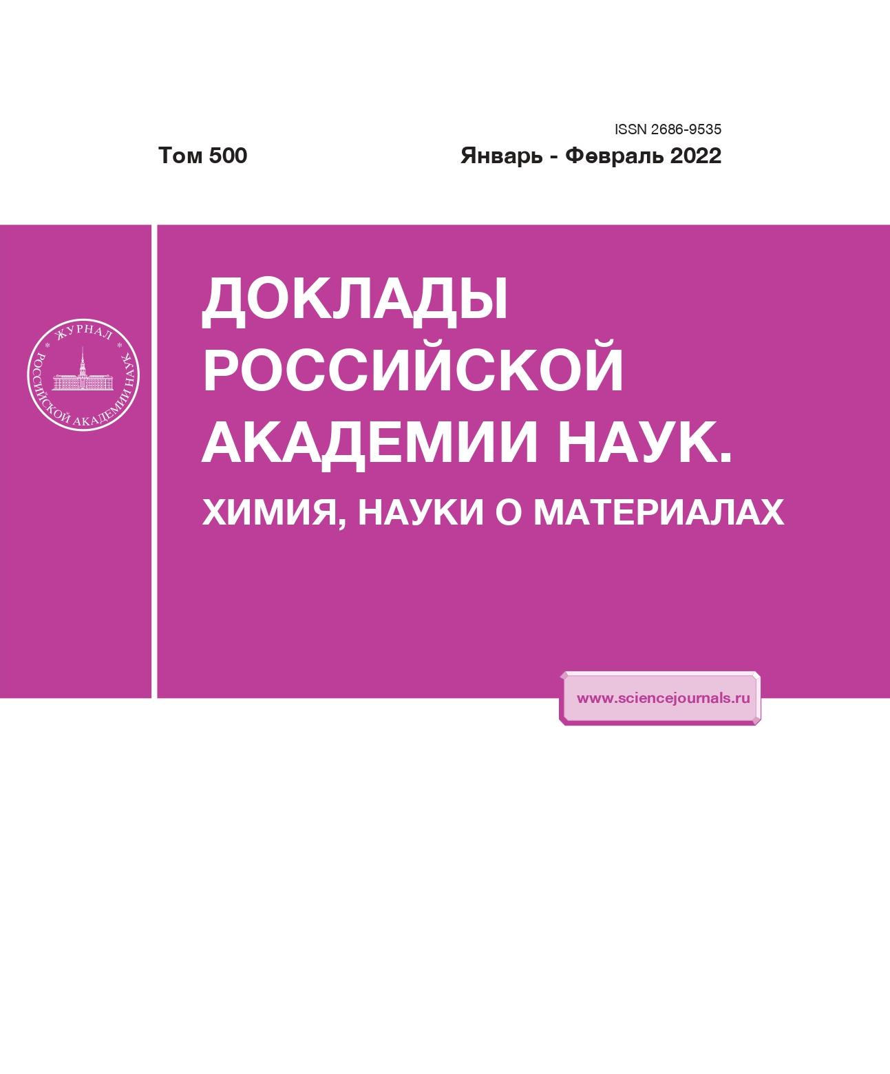 Доклады Российской академии наук. Химия, науки о материалах