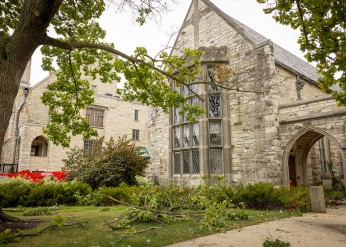 storm damage to alice millar chapel