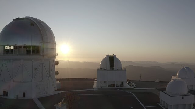 Cerro Tololo Backlit Aerial