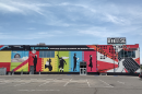 A colorful mural on the outside of a Bitwise Building in downtown Fresno.