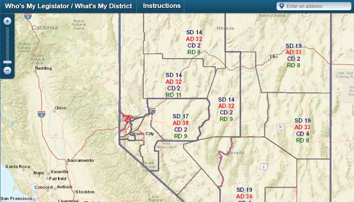 Legislator map webpage