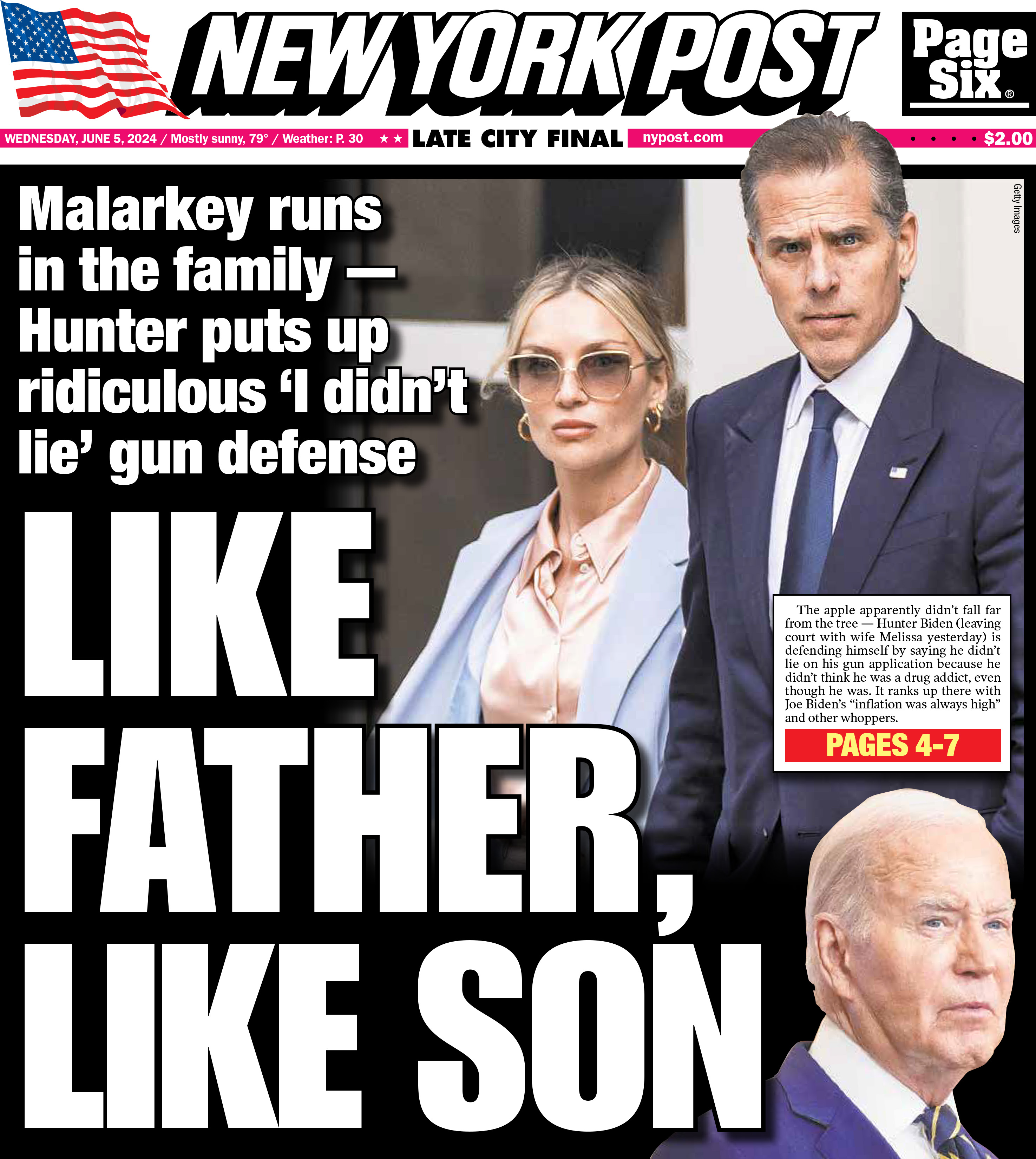 June 5, 2024 New York Post Front Cover