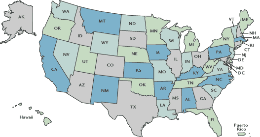 Map of US States Map