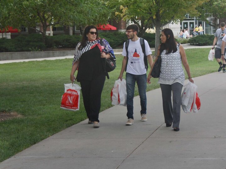 Walking from Book Store