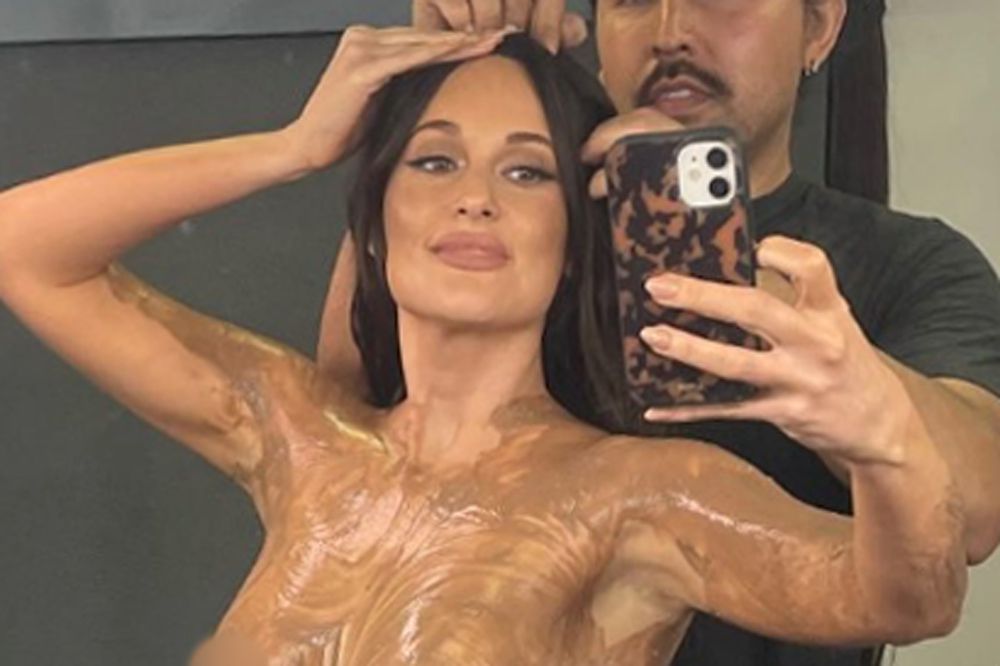 Kacey Musgraves naked covered in mud