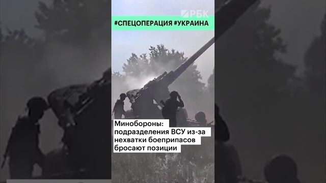 Минобороны: подразделения ВСУ из-за нехватки боеприпасов бросают позиции #shorts