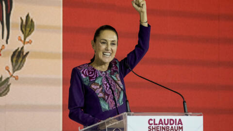 Tổng thống đắc cử cánh tà Mêhicô, bà Claudia Sheinbaum, tại thủ đô Mêhicô, ngày 03/06/2024.