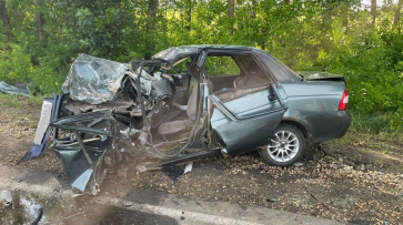 В Воронежской области Lada Priora врезалась в грузовик MAN: погибли 2 человека