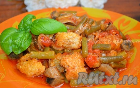 Рыба с стручковой фасолью