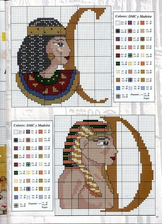 Cross-stitch Abc Egyptian part 2 C-D: 