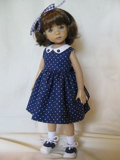 NAVY and DOTS made to fit 13 Little Darling by darladelight: 