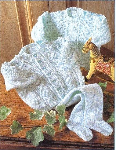 Baby Knitting Pattern - DK Aran Cardigan, Sweater and leggings - 16 - 22 in chest PDF: 